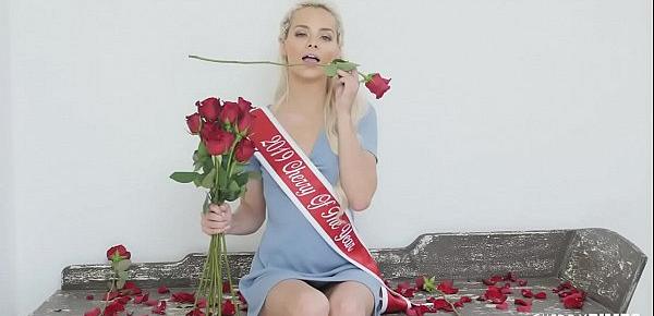  Petite Blonde Babe Elsa Jean is Crowned Cherry of the Year